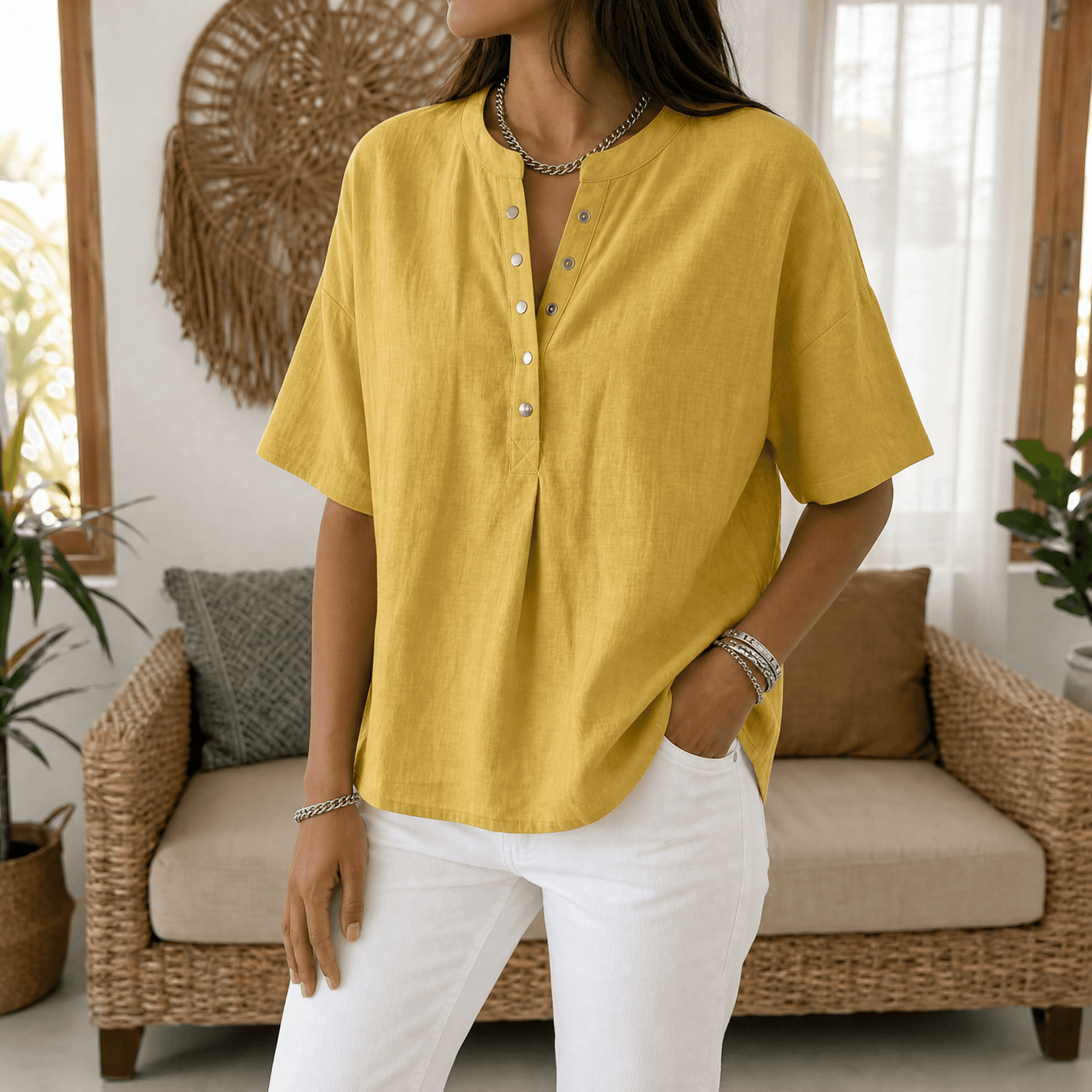 Lunavia Effortless Women's Henley Blouse