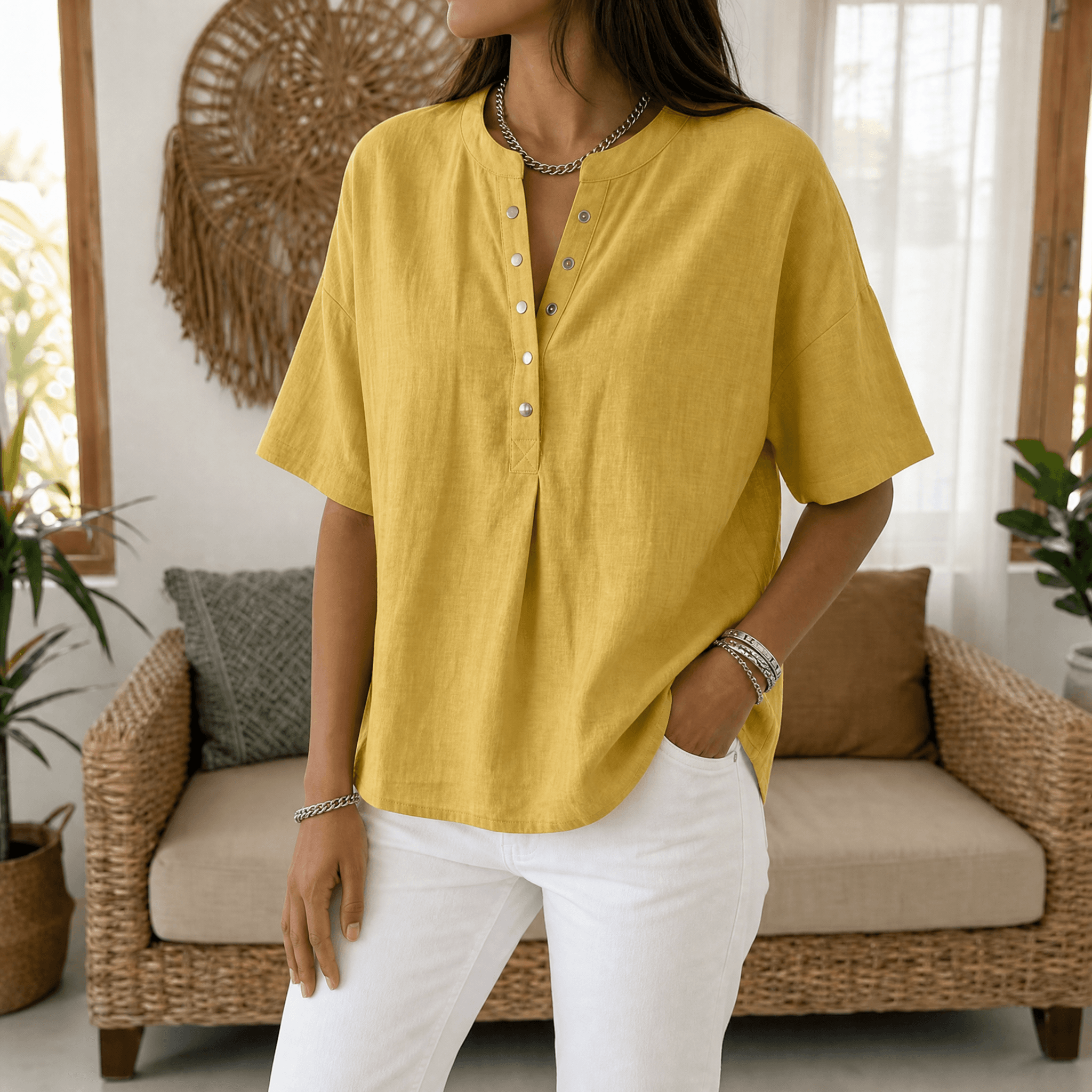 Lunavia Effortless Women's Henley Blouse