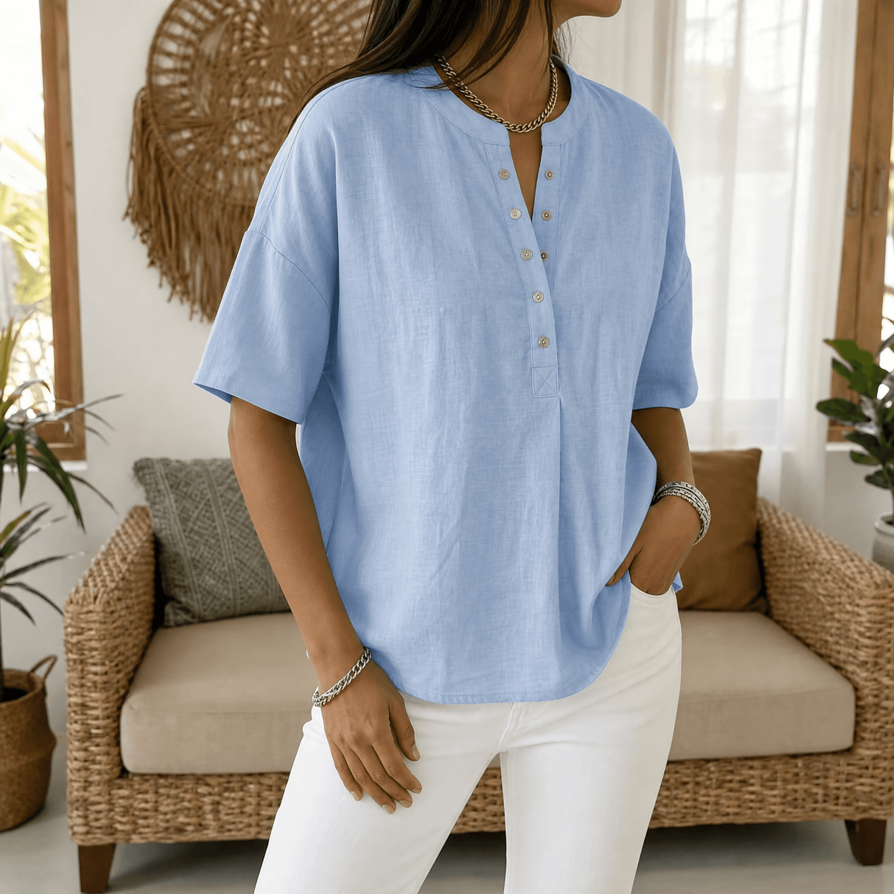 Lunavia Effortless Women's Henley Blouse