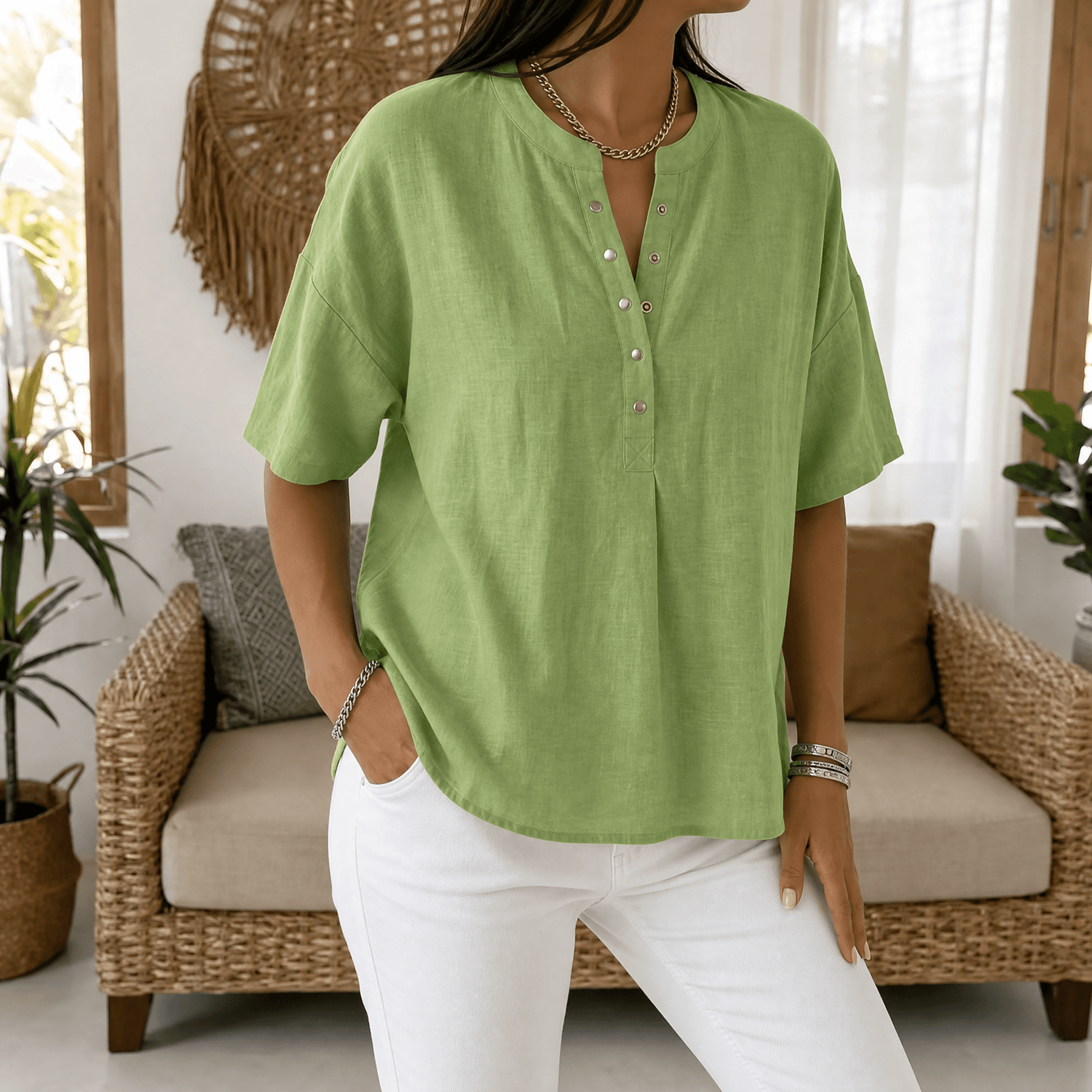 Lunavia Effortless Women's Henley Blouse