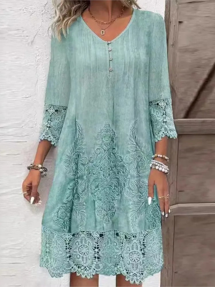 Lisa | V-neck Dress with Lace