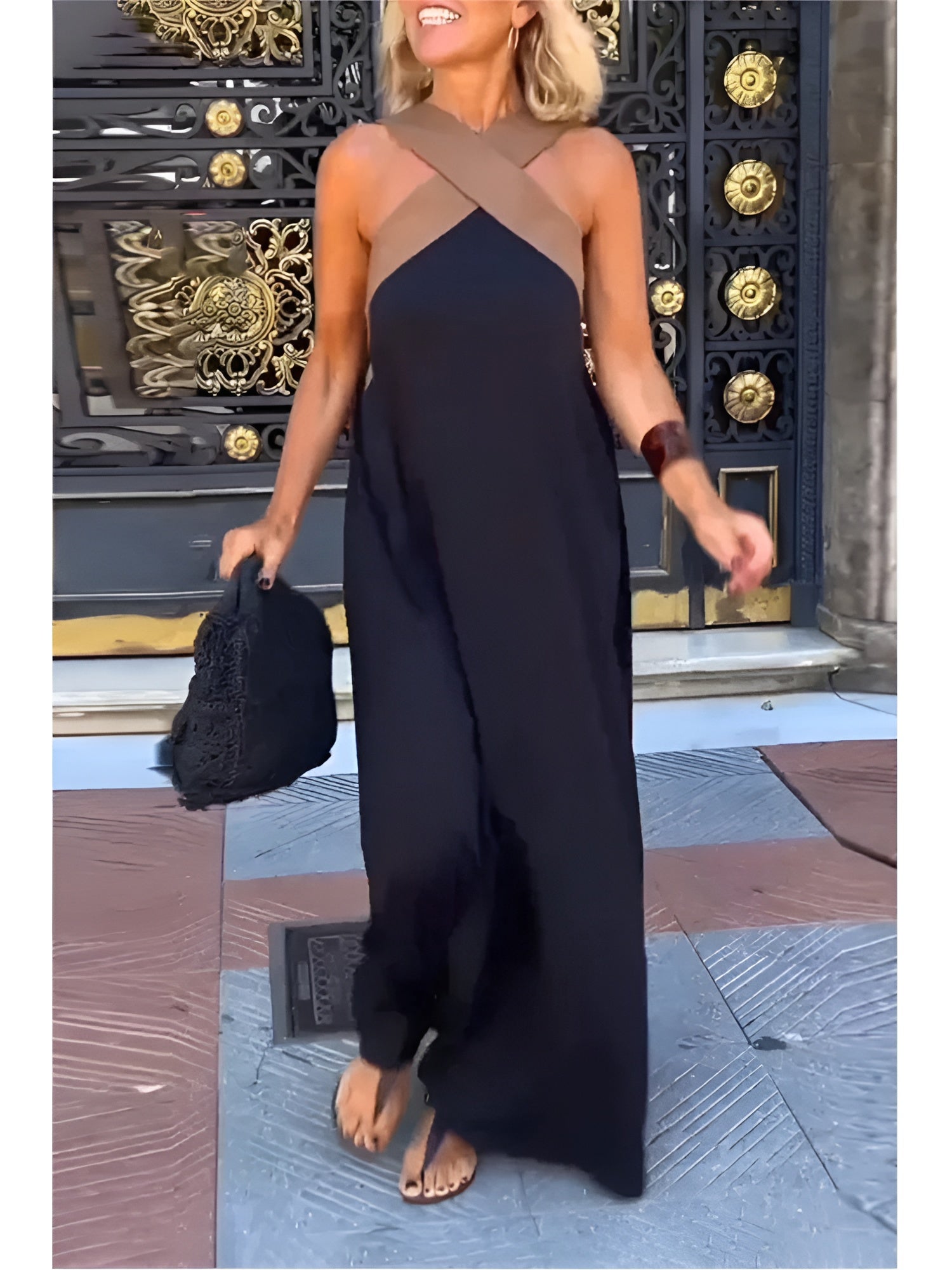 DELPHINE | DRESS WITH CROSS CUT