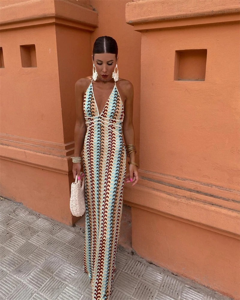Bonnie | Women’s Boho Wedding Guest Beach Maxi Dress