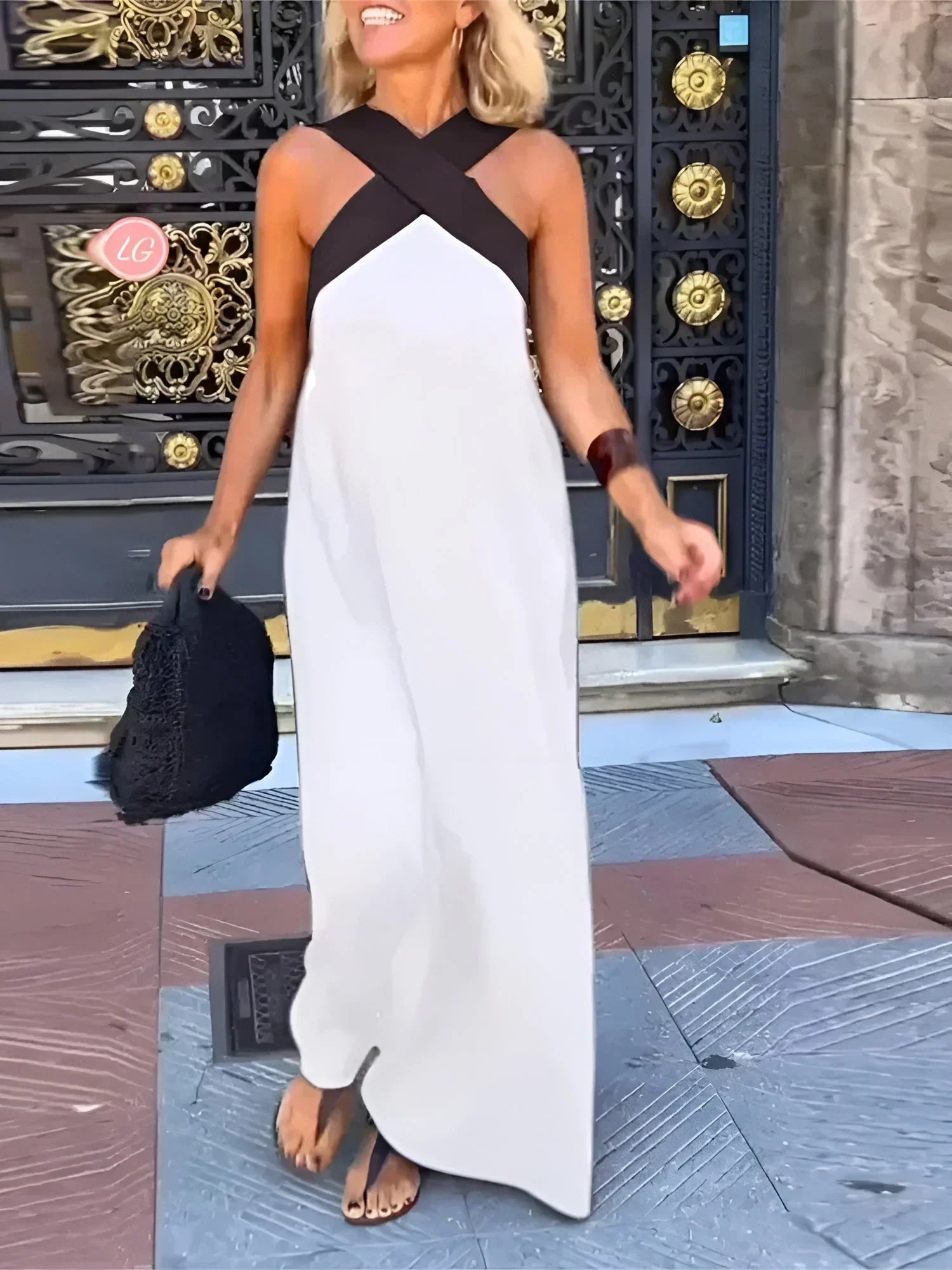 Quirine™ | Wrap-Front Maxi Dress.
