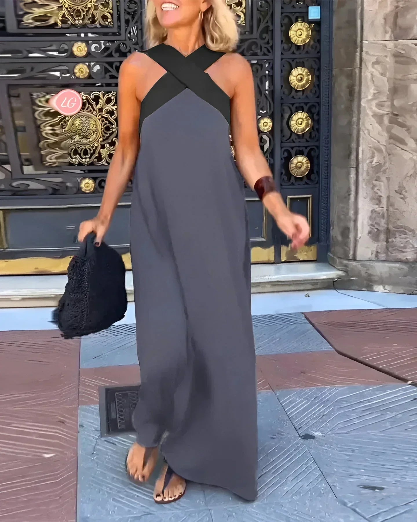 Quirine™ | Wrap-Front Maxi Dress.
