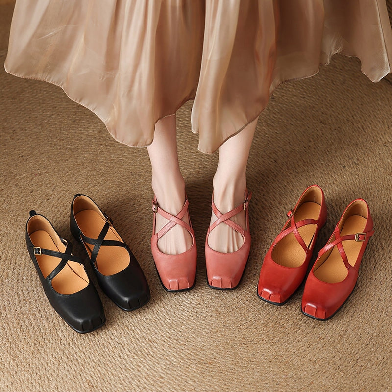 Isabeau - Comfortable Soft Bottom Mary Jane Shoes