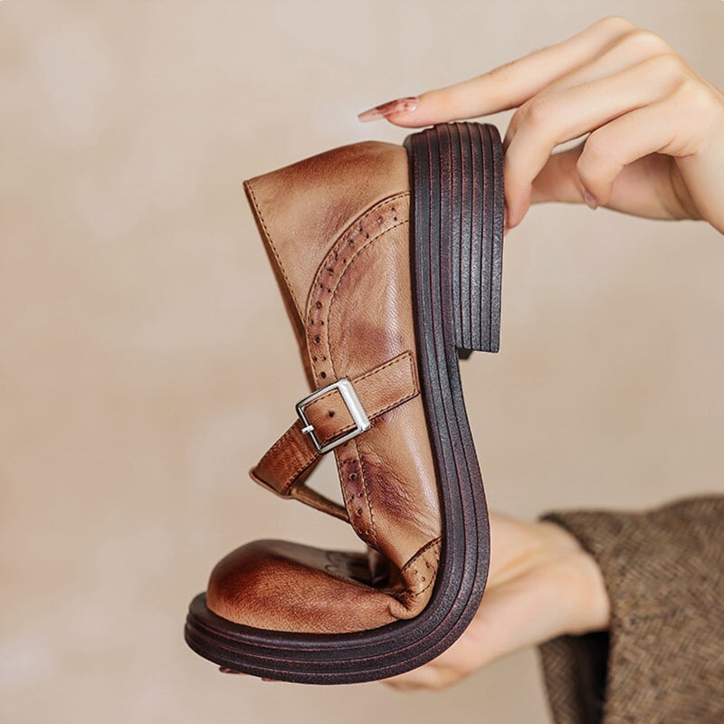 Elvara | Elegant Mary Jane in Leather