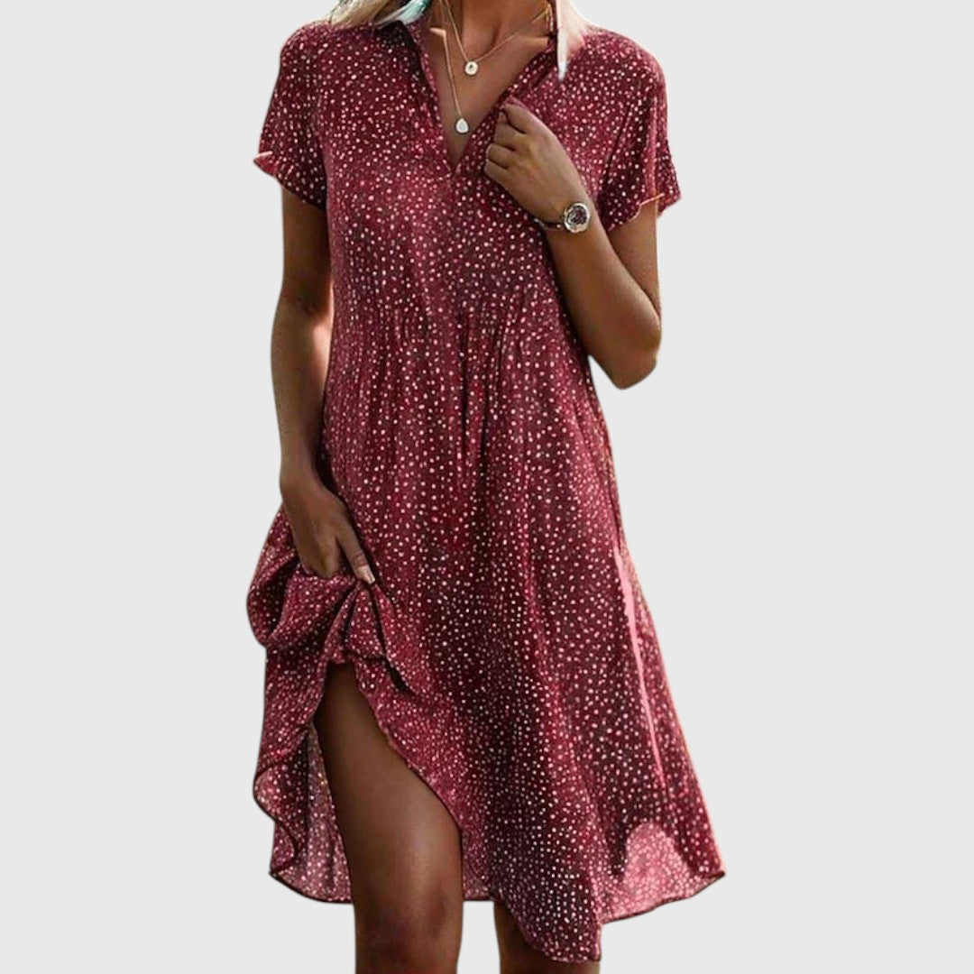 Mary - Short Sleeve Midi Dress