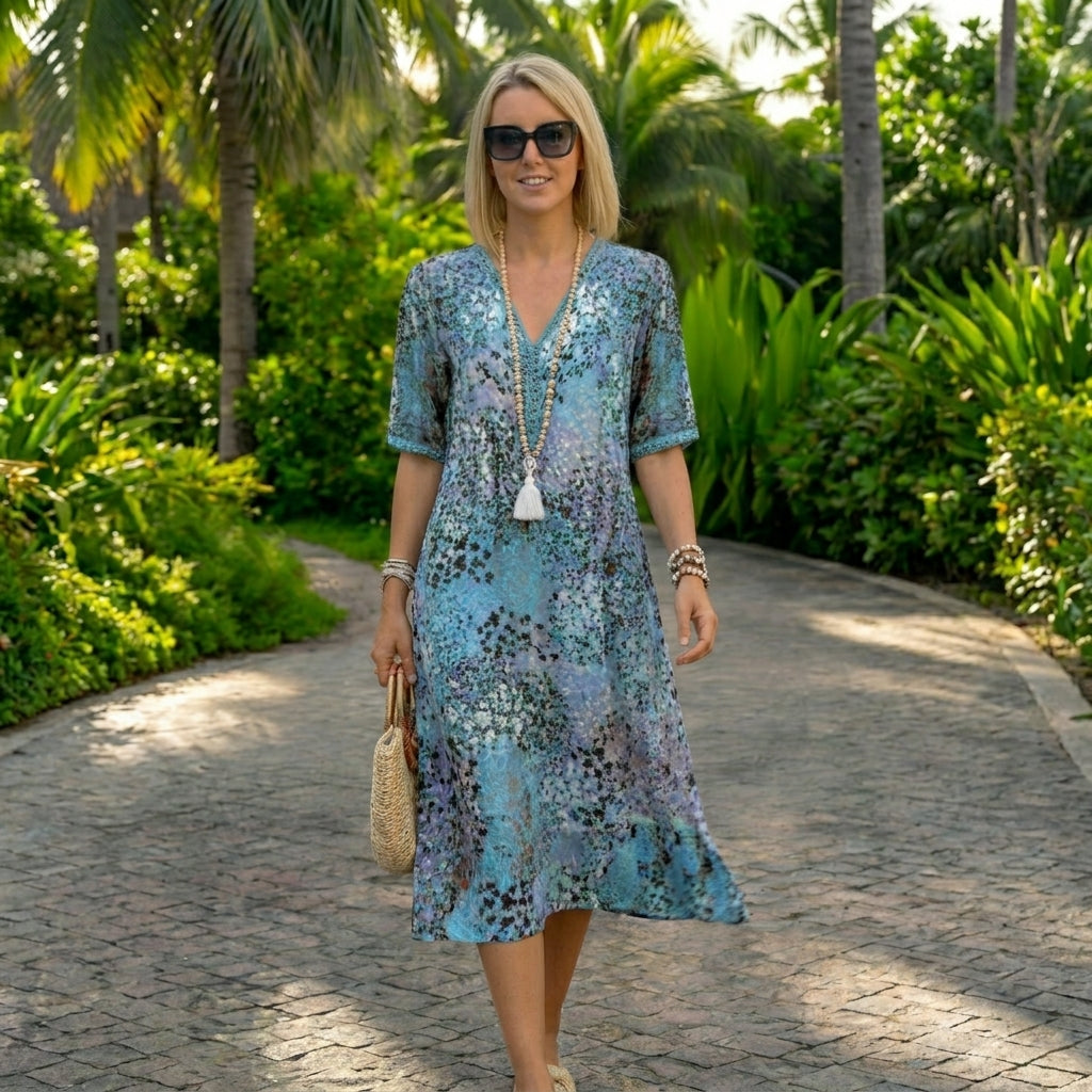 Lunara | Flowing Dress with Sculpted Waist