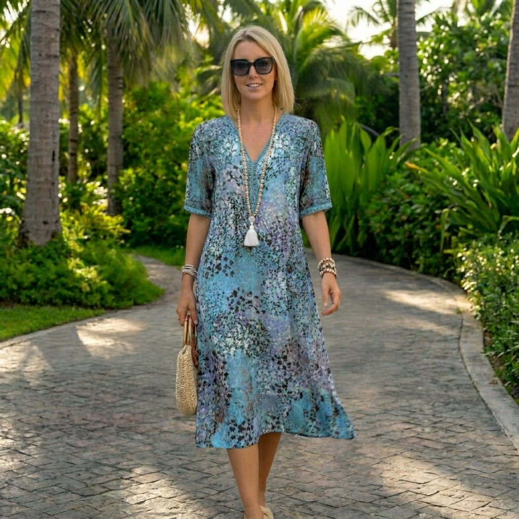 Lunara | Flowing Dress with Sculpted Waist