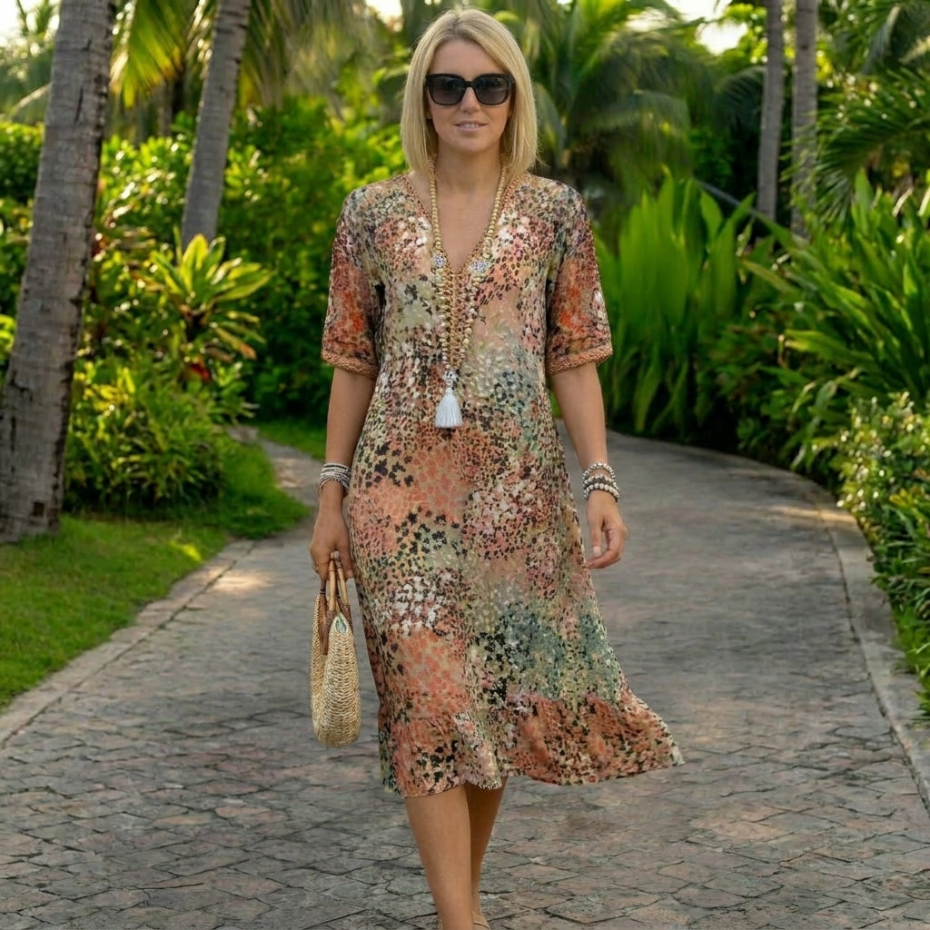 Lunara | Flowing Dress with Sculpted Waist