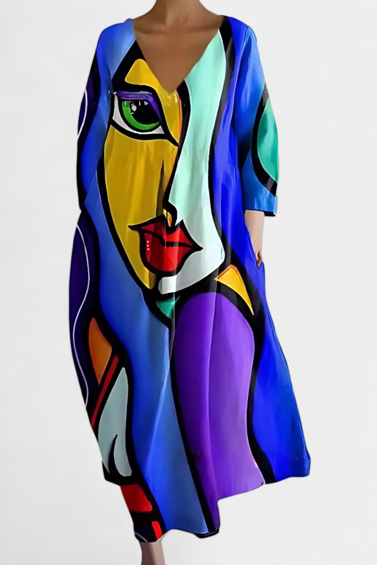 NAOMI – ART BLOOM MIDI DRESS
