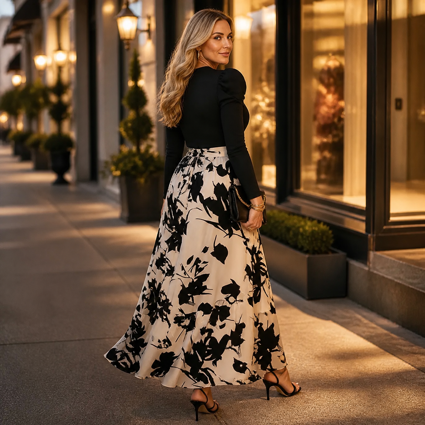 Florenza – Women's Floral Tie-Waist Maxi Dress