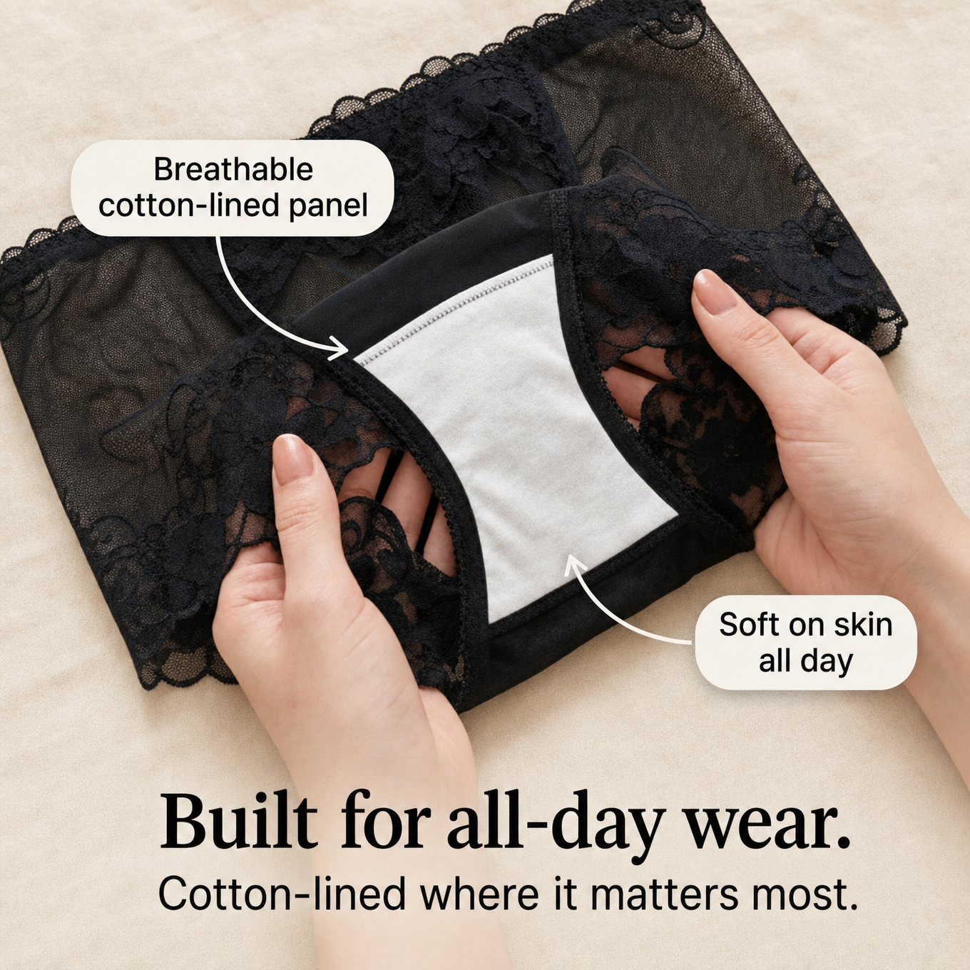 Lumeris – High-Waisted Lace Panties for Women, Smoothing Tummy Control, Seamless Comfort