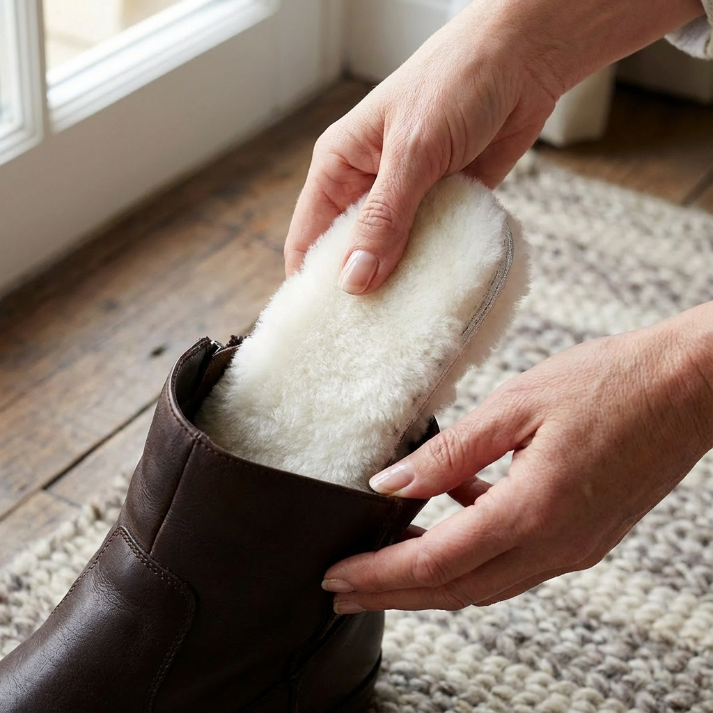 Cozystep – Plush Sheepskin Insoles for Warm Winter Feet