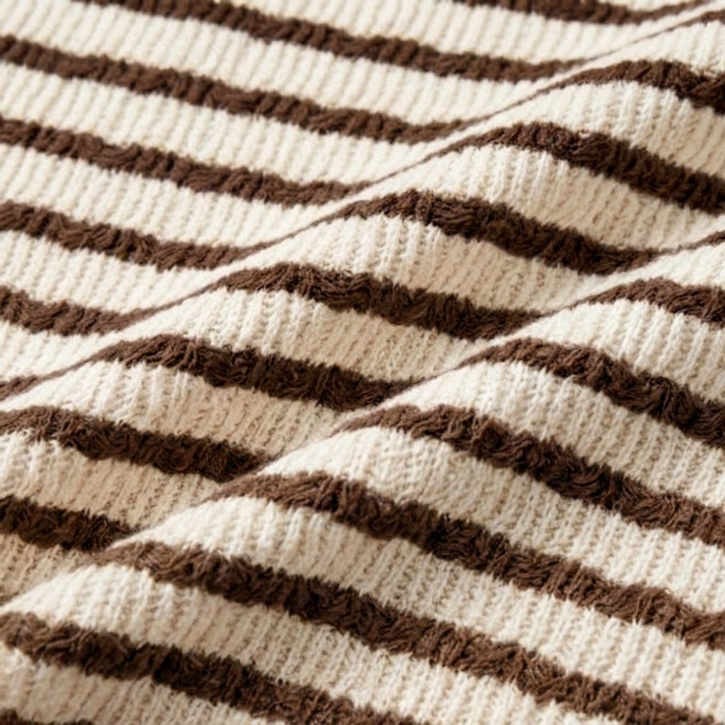 Elara – Women's textured stripe relaxed tee