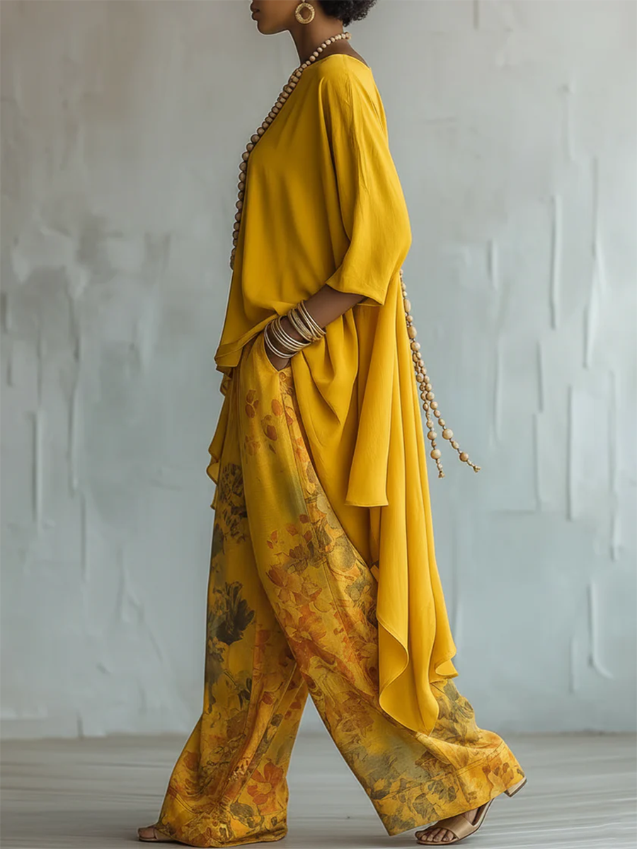 Guilia | Elegant Artistic Floral Print Set