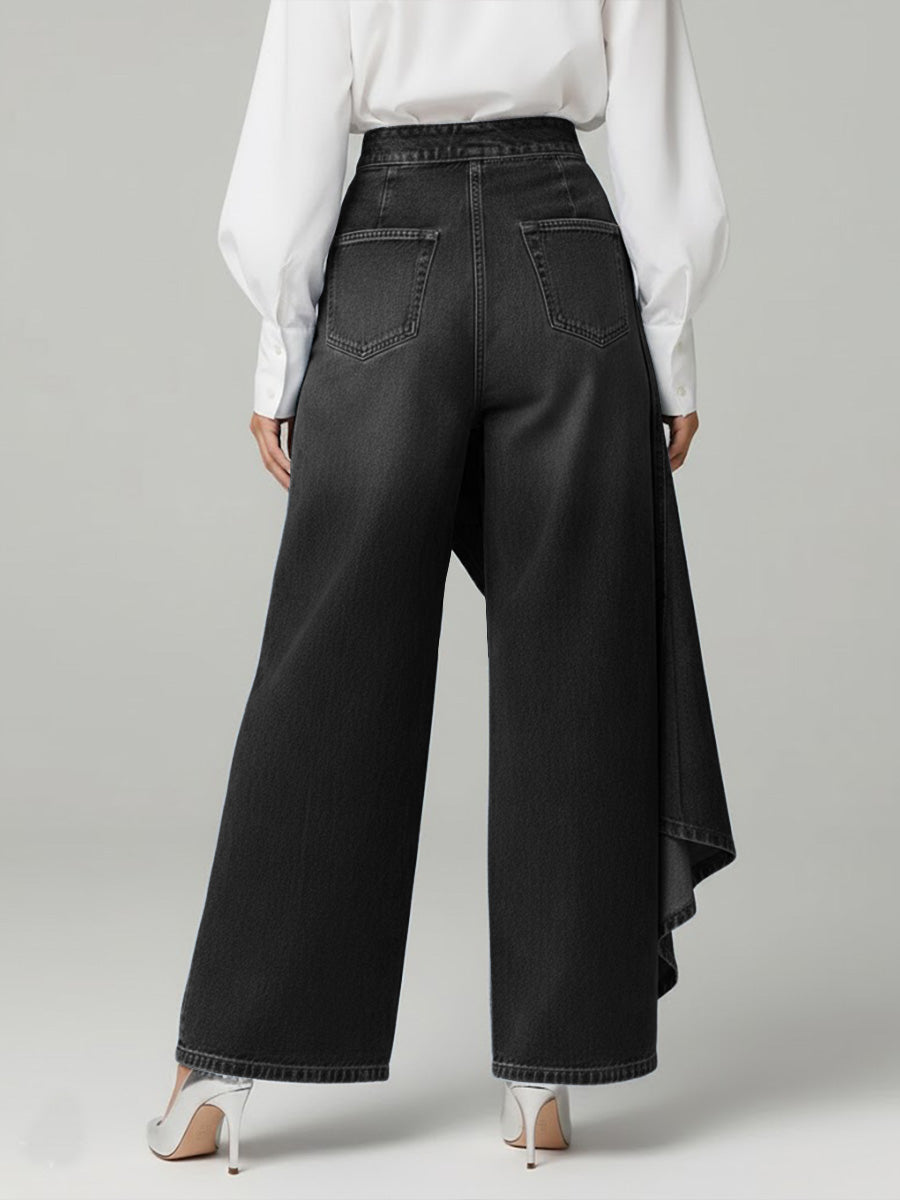 MADELINE – MODERN ELEGANCE DENIM SKIRT-PANTS