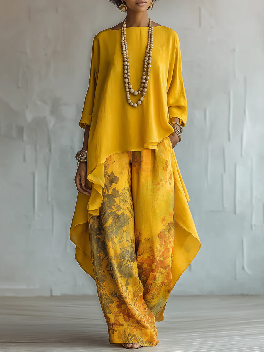 Guilia | Elegant Artistic Floral Print Set