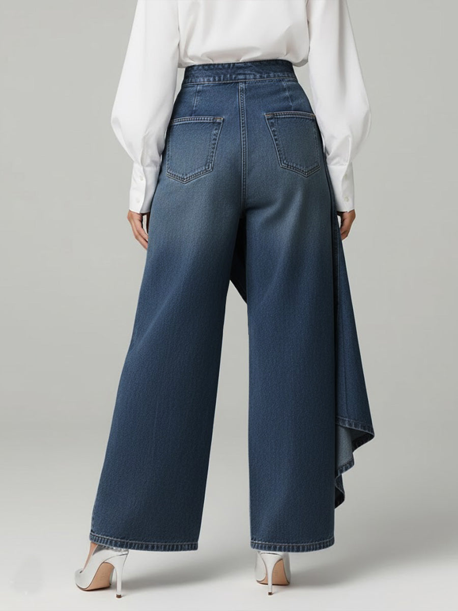 MADELINE – MODERN ELEGANCE DENIM SKIRT-PANTS