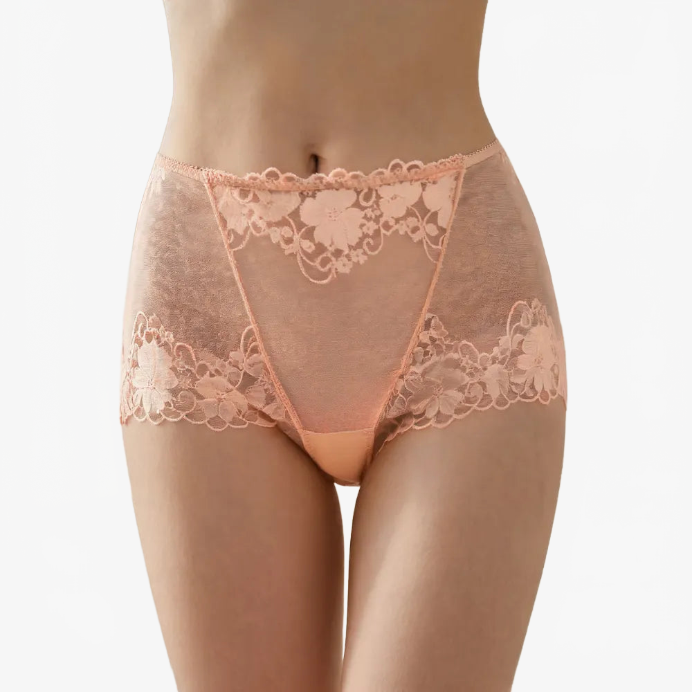 Lumeris – High-Waisted Lace Panties for Women, Smoothing Tummy Control, Seamless Comfort