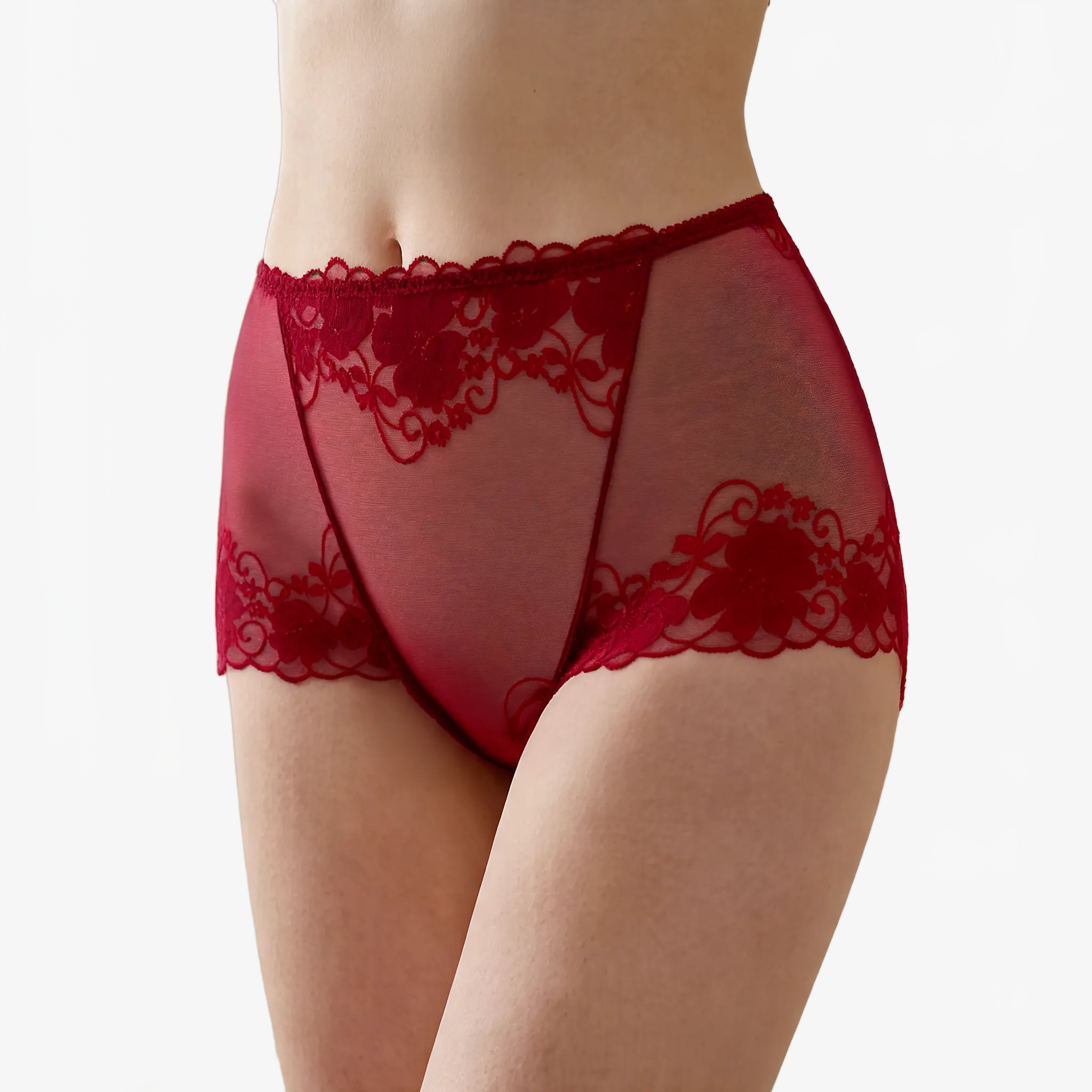Lumeris – High-Waisted Lace Panties for Women, Smoothing Tummy Control, Seamless Comfort