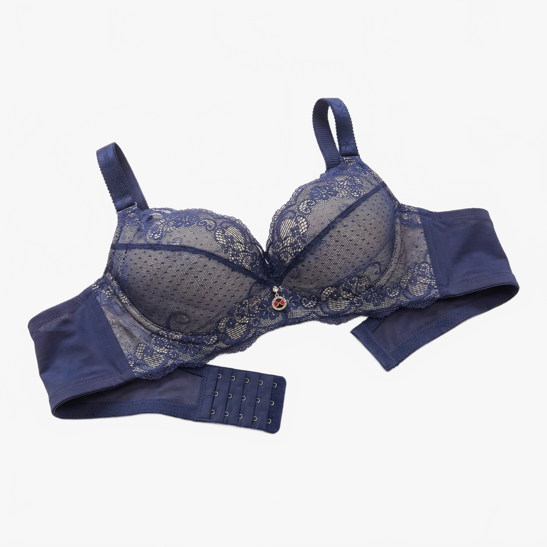 Florelle – Women's Lace Push-Up Bra with Side Smoothing Wings