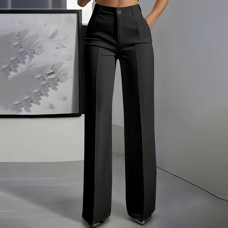 Elara – Women's High-Waisted Wide-Leg Suit Trousers