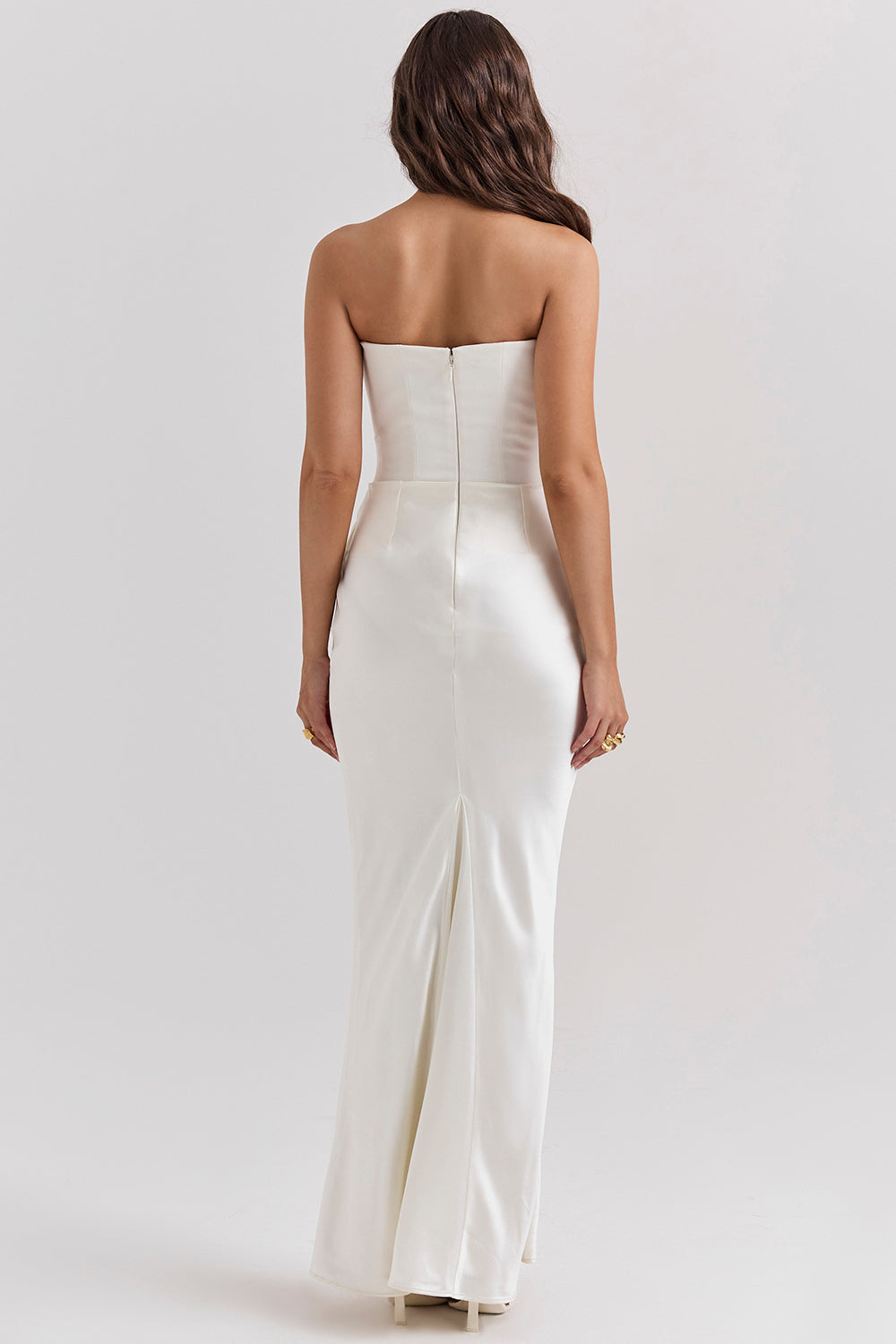 Paloma - Elegant Satin Strapless Maxi Dress