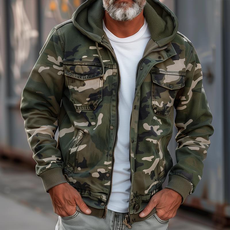 Stian - Military Style Hooded Jacket