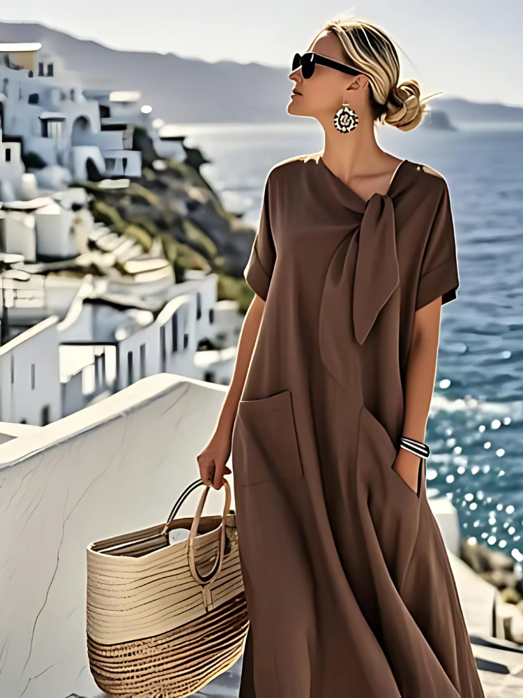 Harper™ | Elegant Flowing Pocket Dress