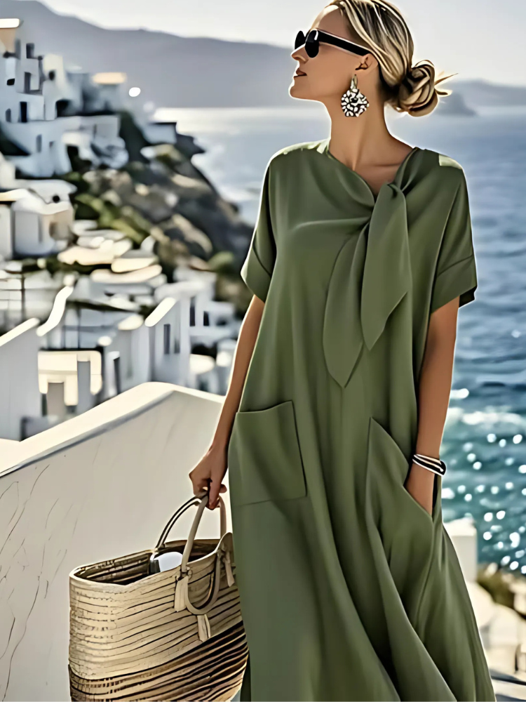 Harper™ | Elegant Flowing Pocket Dress