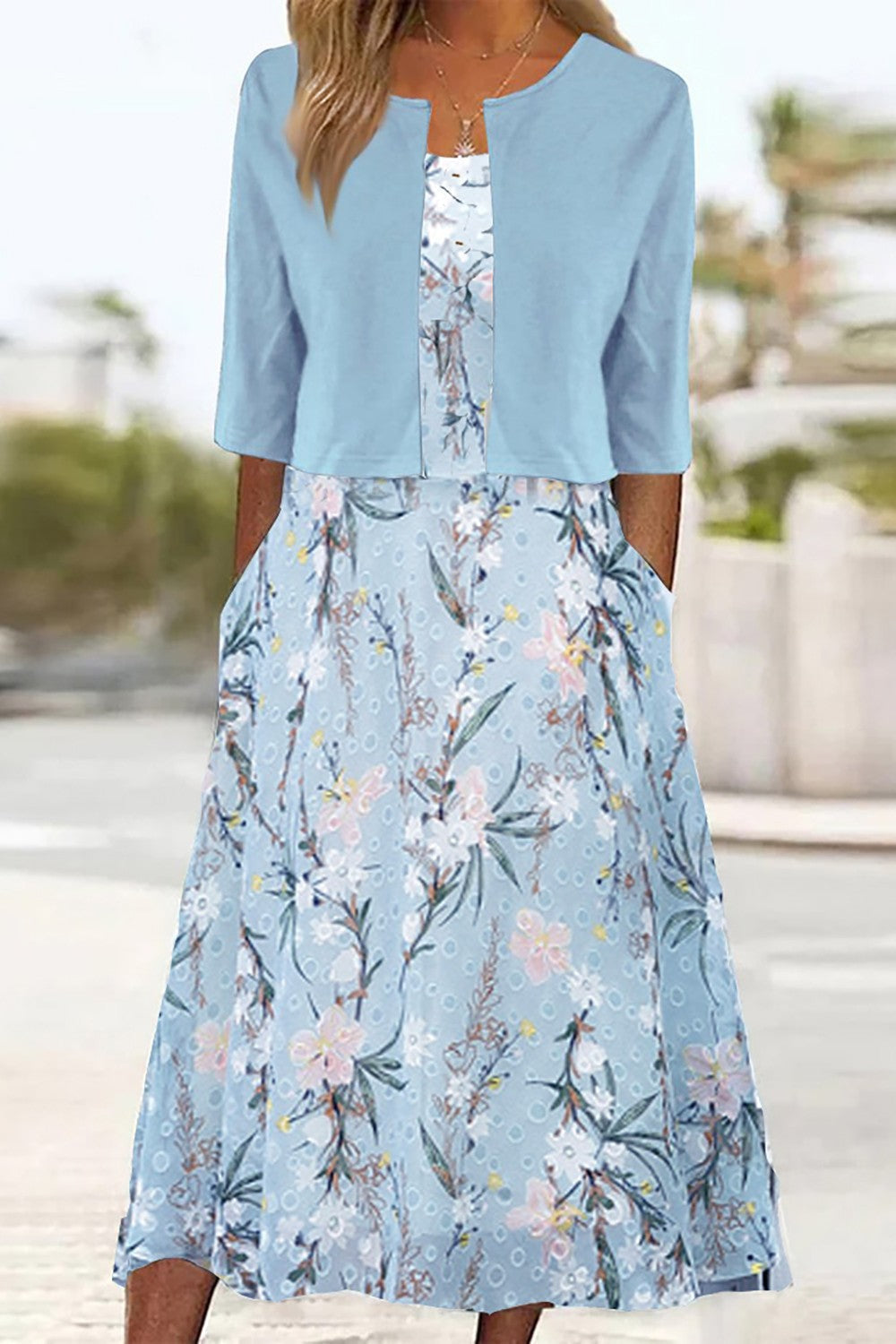 Bonnie - Floral Two-Piece Midi Dress