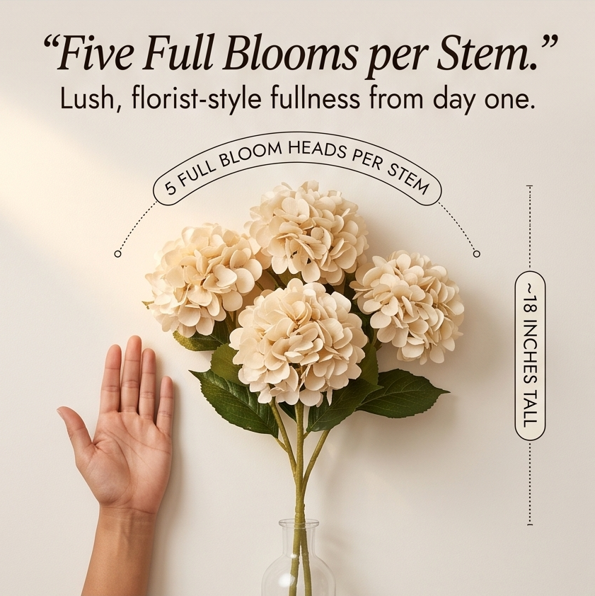 Bloomvera – Realistic Silk Hydrangea Bouquet