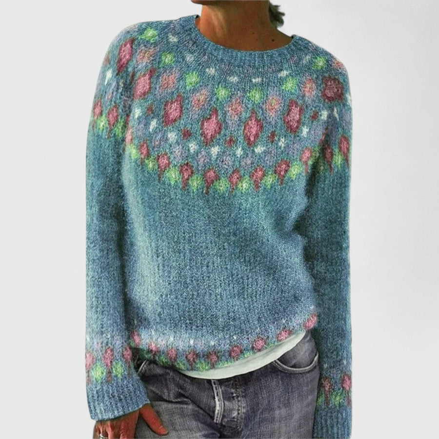 Elwira - Retro Scandinavian Knitted Sweater
