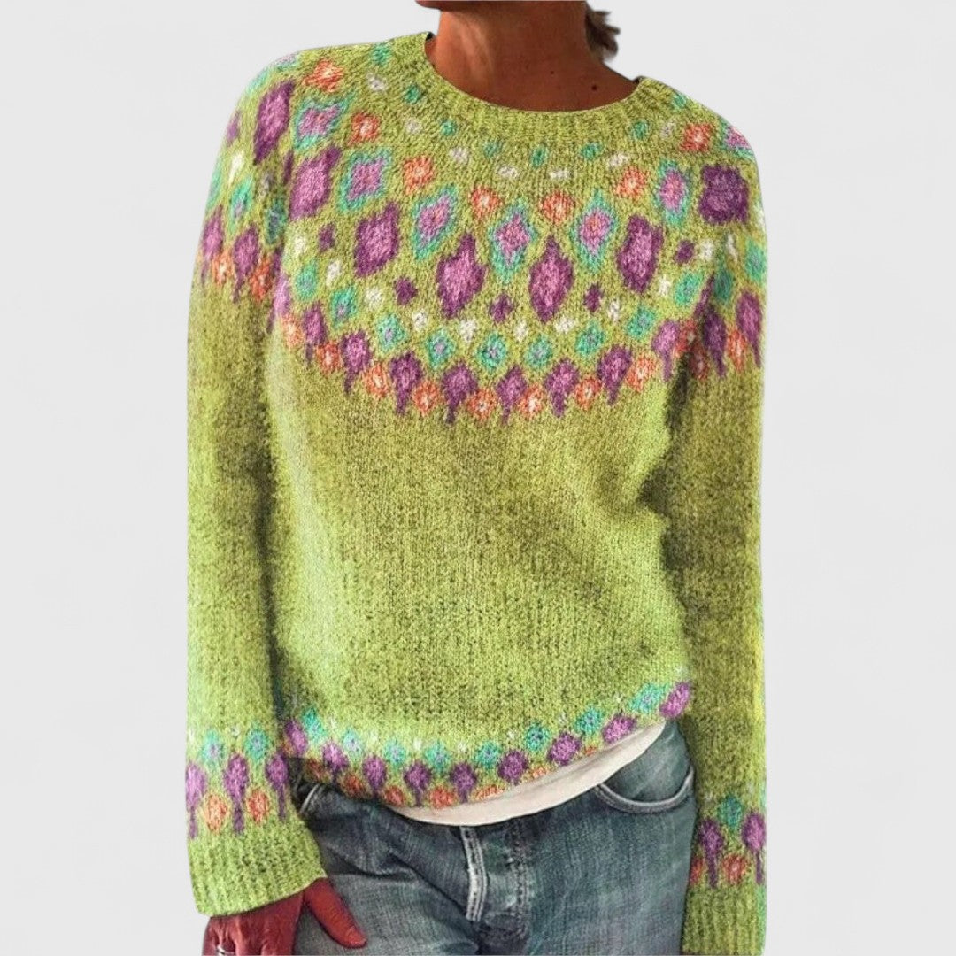 Halina - Retro Scandinavian Knitted Sweater