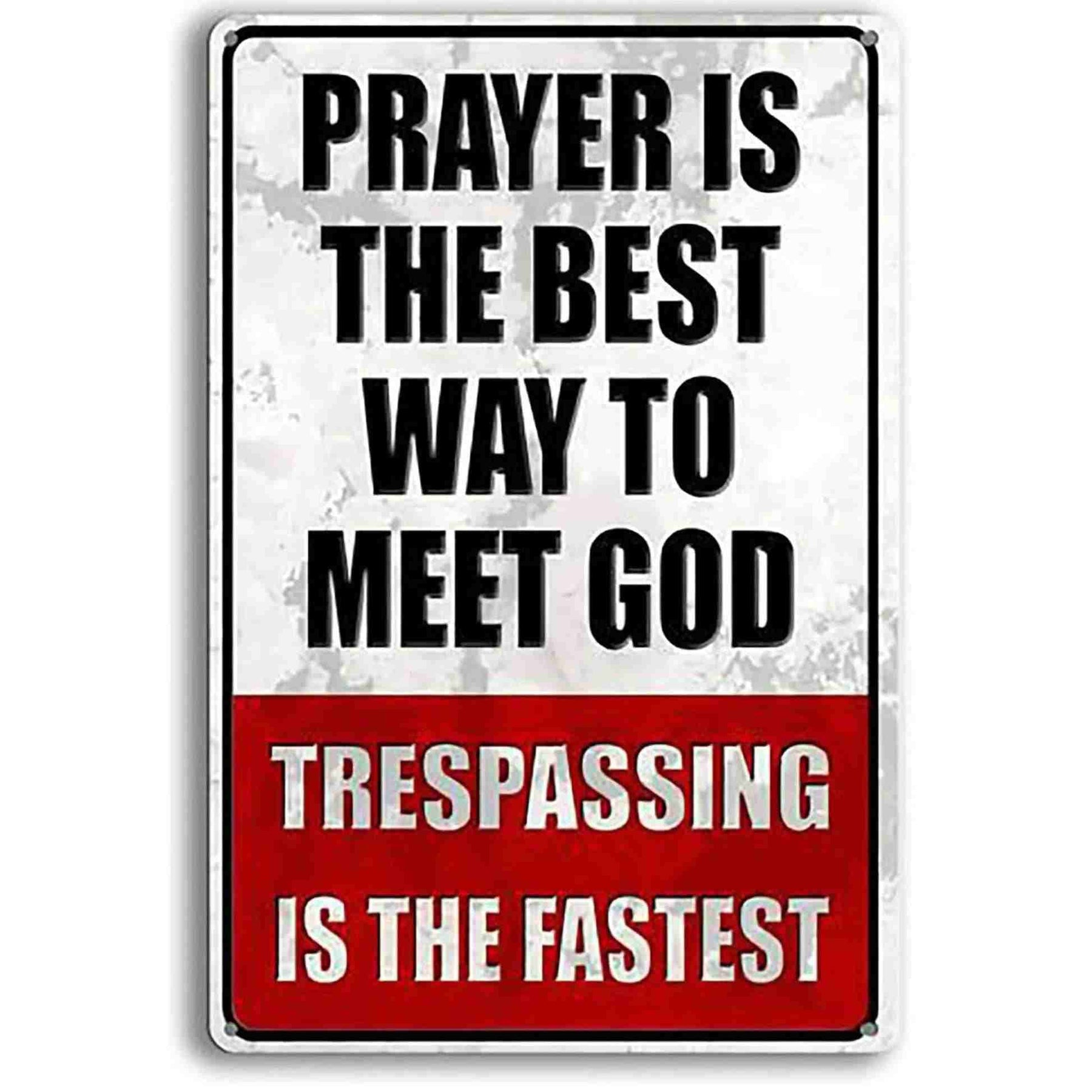 HolyGate – Funny Metal Warning Sign for Fence, Gate, Garage