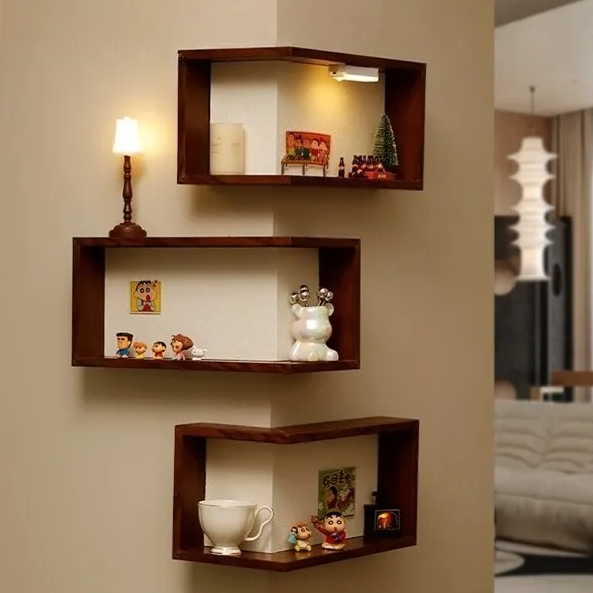 LuminaCorner – Illuminated Corner Wall Shelves with LED