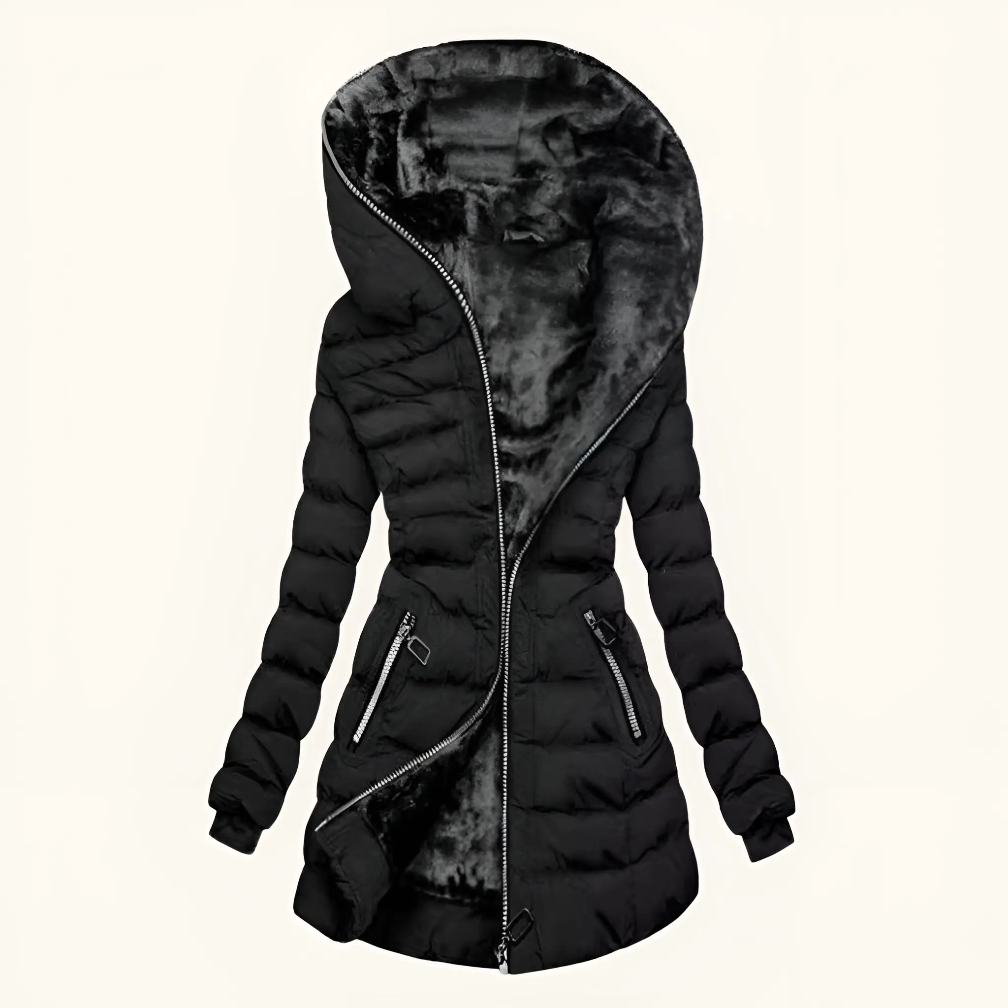 SAMANTHA – ELEGANT ASYMMETRICAL WINTER COAT