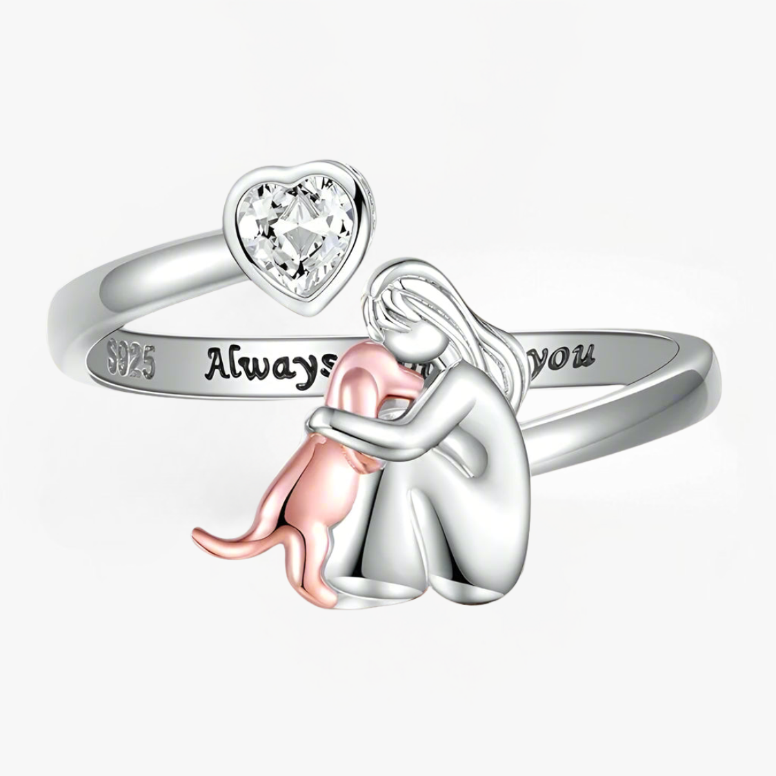 Elisa - Dog Icon Ring (Pink)