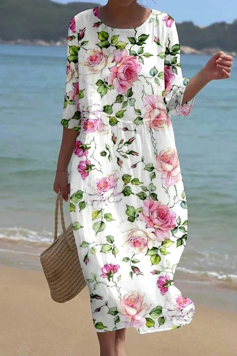 Camille | Floral Relaxed Midi Dress