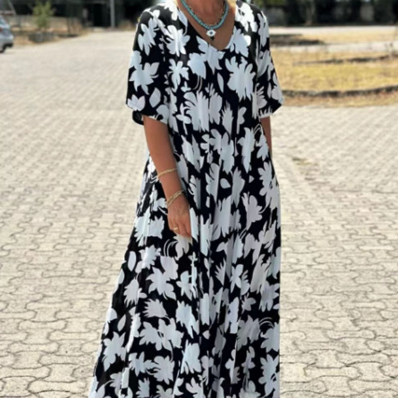 Solene | V-Neck Long Dress