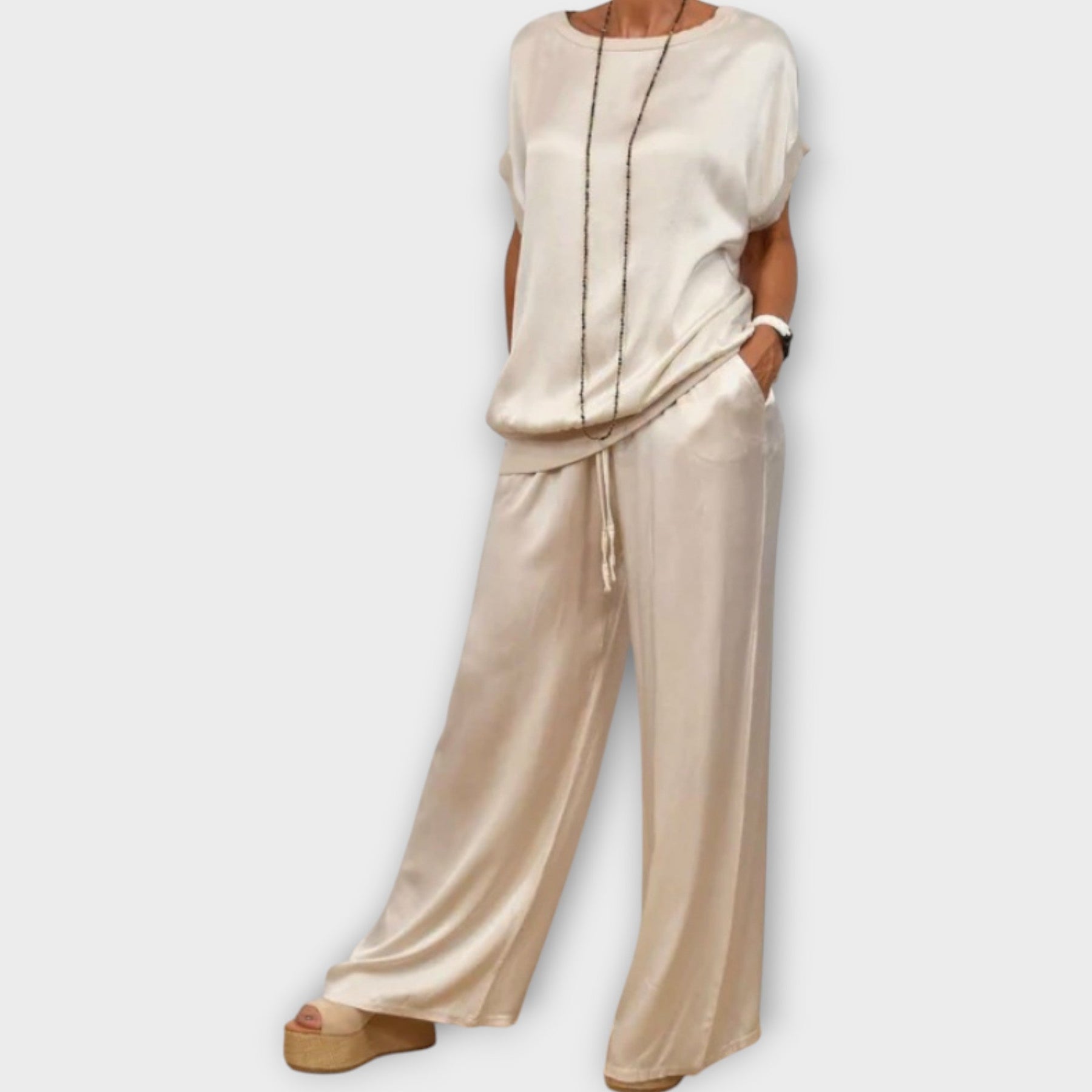 Luxe Satin Two-Piece Set