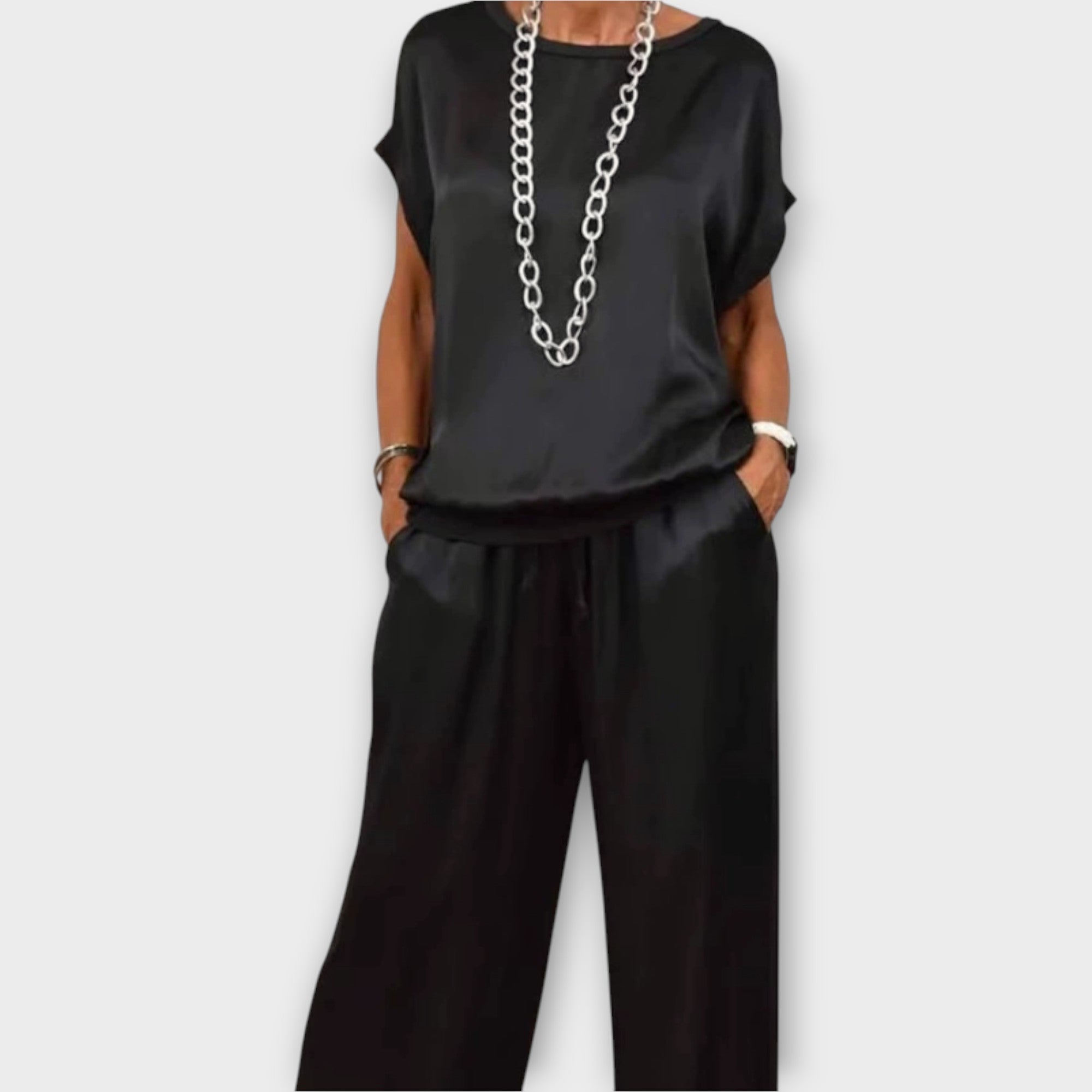 Luxe Satin Two-Piece Set