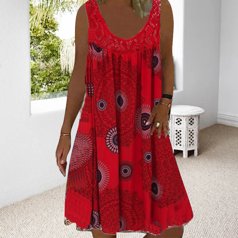MARISSA – COASTAL BREEZE SLEEVELESS MIDI DRESS