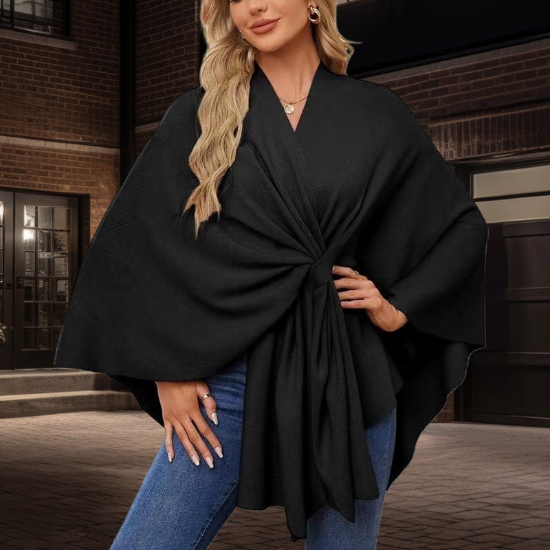 Aurelyn - Women's Crossover Knit Wrap Shawl