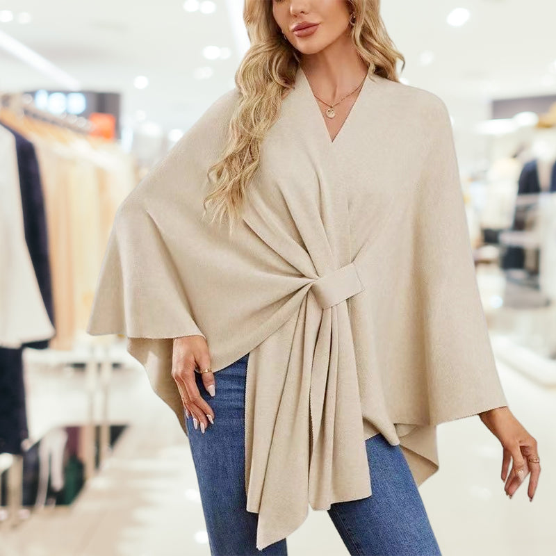 Aurelyn - Women's Crossover Knit Wrap Shawl