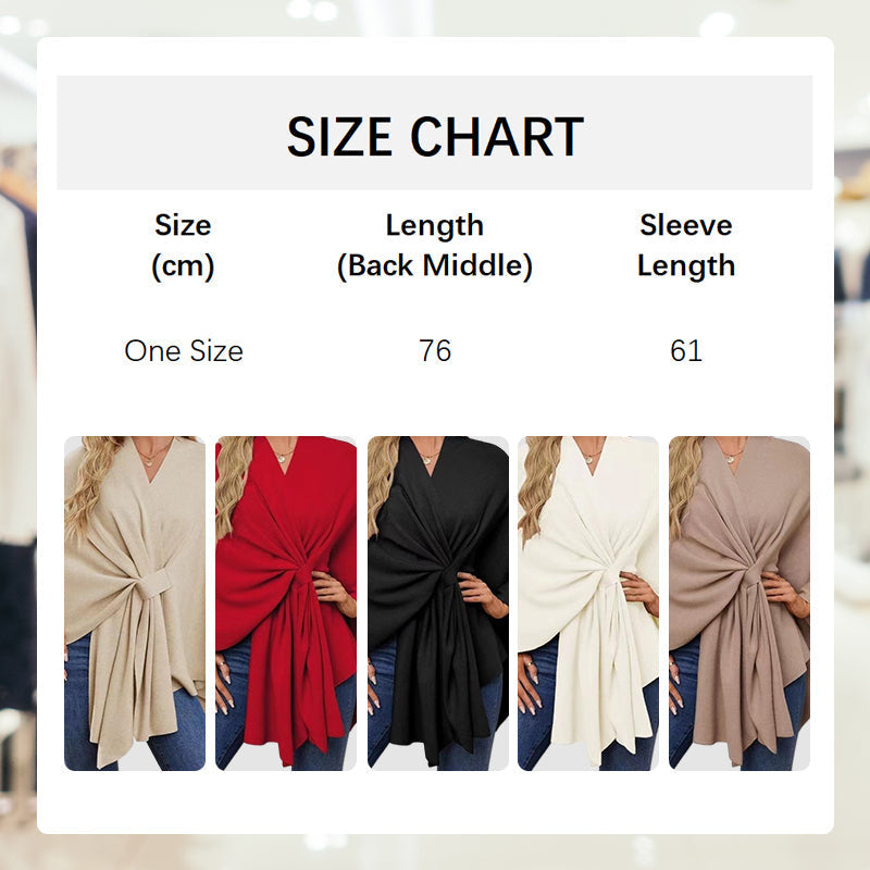 Aurelyn - Women's Crossover Knit Wrap Shawl