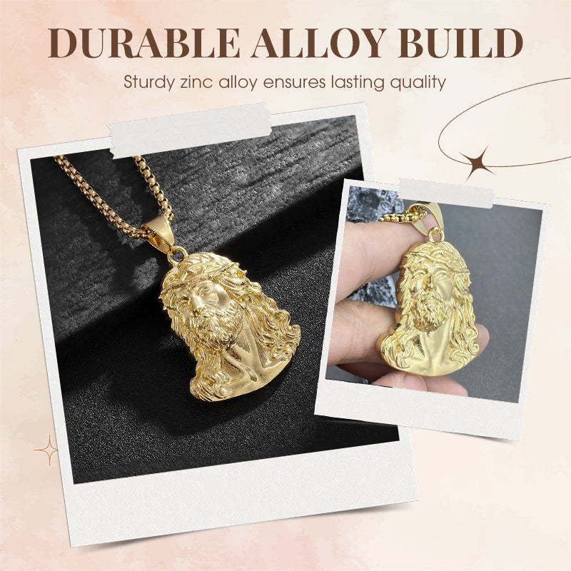 Faithly - Elegant Jesus Pendant Necklace, Gold or Silver