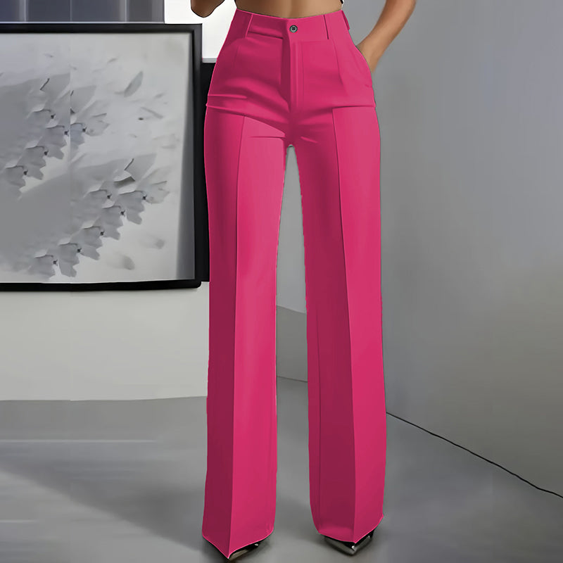 Danaro™ | High-Waisted, Straight-Leg Trousers